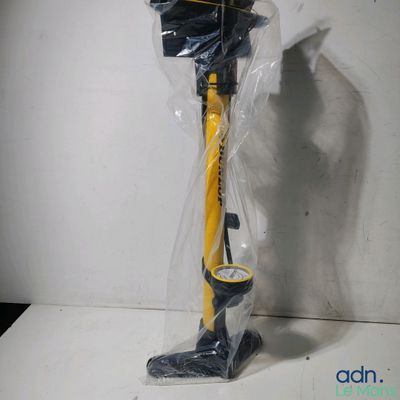 a plastic bag with a yellow and black object in it