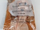 a bag of clothes that has a label on it