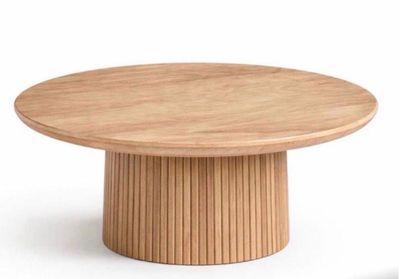 Expédition obligatoire - 1 table en bois, couleur beige 70 cm de plate - Photo 1