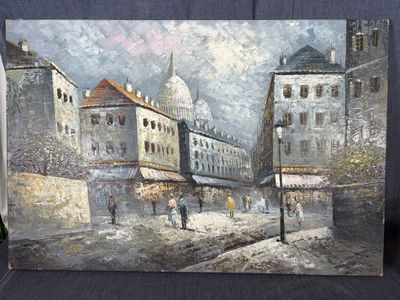 Burnett, "Paris", huile sur toile