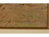 an image of a painting of a landscape with a bird on the ground