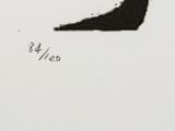 a drawing of a black cat sitting on top of a table