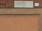 a picture of a wooden frame with a sign on it