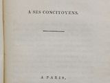 an open book with a black and white title on it