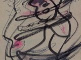 dessin représentant un homme avec un chapeau et une guitare