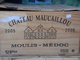 a wooden box that has a label on it