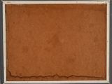 an old brown paper with a black frame on a white background