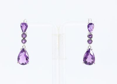 Amethorate et boucles d'oreilles pendantes Amethorate
