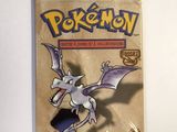 a close up of a bag of pokemon trading cards on a table
