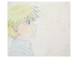 drawing of a young man with blonde hair and blue eyes
