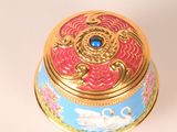 an image of a decorative box with a swan on it