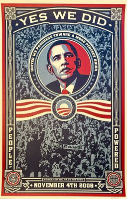 obama yes we did poster for the obama campaign