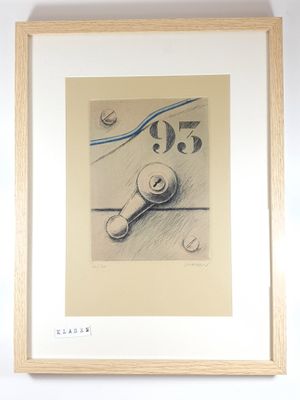 a picture of a drawing of a telephone on the wall
