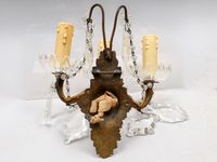 BACCARAT Paire d'appliques en bronze à trois lumières, pampi… (photo 6)
