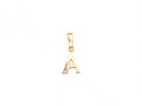 Pendentif en or jaune 14 carats avec une initiale et un diamant