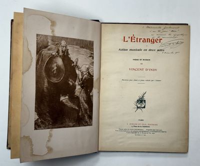 an open book with a picture of a man riding a horse