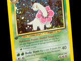 une carte Pokémon sur laquelle figure l'image d'un cheval blanc