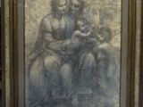 a painting of a woman holding a child in her lap