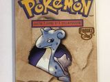 a close up of a bag of pokemon trading cards on a table