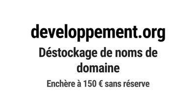 Nom de domaine developpement.org.