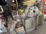 a pile of items that are sitting on the floor
