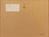 an old picture of a piece of paper with a triangle on it