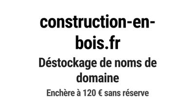 Nom de domaine construction-en-bois.