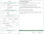 a green and white document with a picture of a person on it