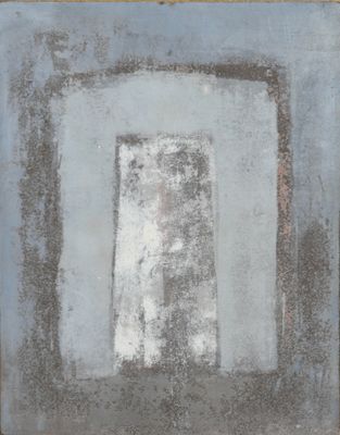 une image représentant un tableau d'une place avec une porte au milieu