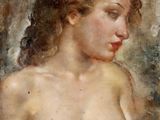 une image représentant un tableau d'une femme nue aux longs cheveux