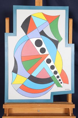 une image d'une image d'une peinture sur un chevalet