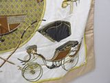 a picture of a wall hanging with a picture of a horse and carriage
