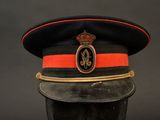 an image of a black hat with a red stripe and a crown on it