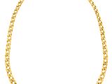 un collier en or sur fond blanc