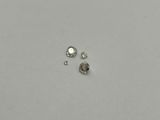 a close up of a pair of diamonds on a white surface