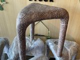 a sculpture of a giraffe made out of plastic wrap