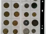 a lot of coins in a clear plastic case