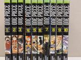 the complete set of anime books are lined up on a table