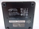 the back side of a laptop with the intel logo on it