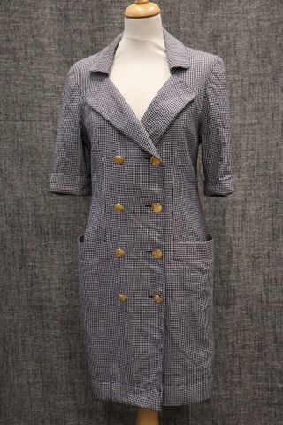 GUY LAROCHE Boutique – Robe carreaux vichy manches ¾ gros boutons...