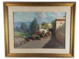 tableau représentant une scène de rue avec une calèche et une calèche