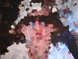 une photo d'un tableau représentant une femme avec une fleur dans les cheveux