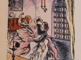 an image of a drawing of a woman sitting on a bed next to a man