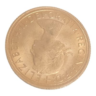 une image représentant une pièce d'or sur laquelle figure le portrait d'une femme