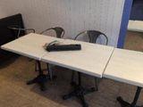 a table that has a remote on top of it