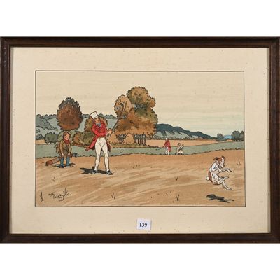 tableau représentant un match de baseball en cours, avec le batteur prêt à frapper la balle