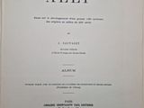an open book with a black and white title on it