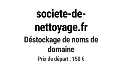Nom de domaine societe-de-nettoyage.