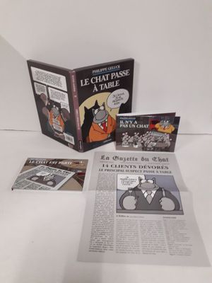une image représentant un livre sur lequel figure l'illustration d'un chat