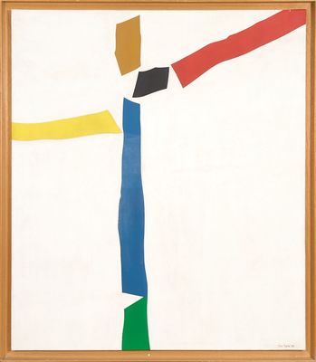 Jean Legros (1917-1981) Les Grues de Beaubourg 1977 Acryliqu…